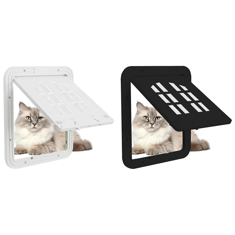 Pet Door Lockable Inside Door Flap Cat Window Door Cat Screens Barrier Sliding Door Window Screens Doggy Door Insert