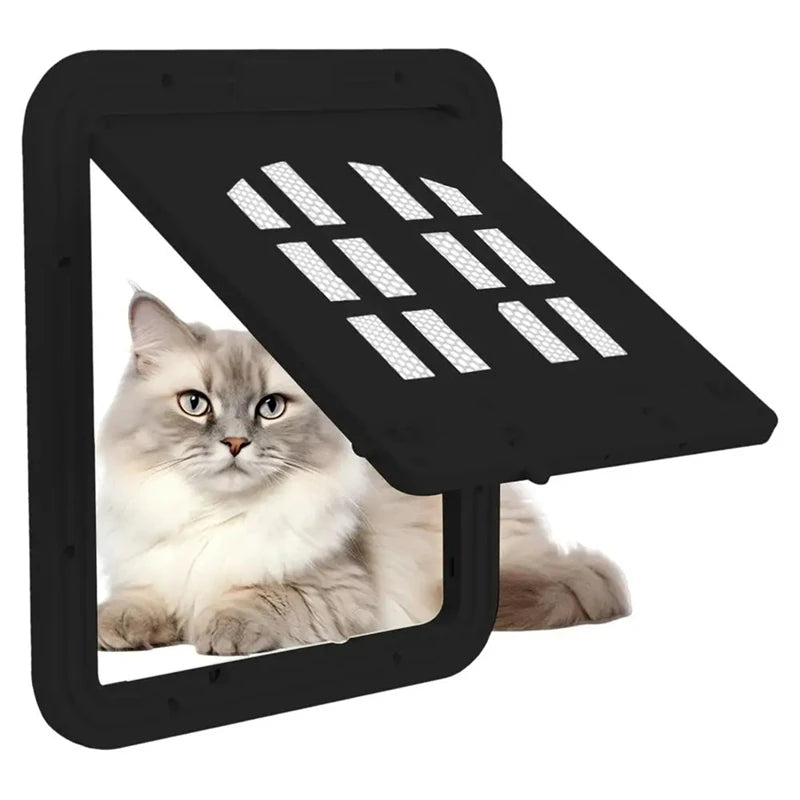 Pet Door Lockable Inside Door Flap Cat Window Door Cat Screens Barrier Sliding Door Window Screens Doggy Door Insert